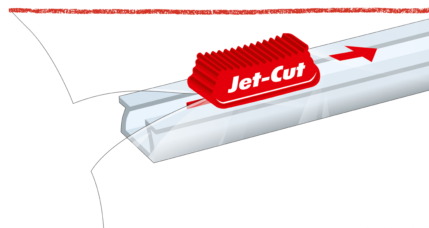Visualizzazione del Jet-Cut per un taglio perfetto